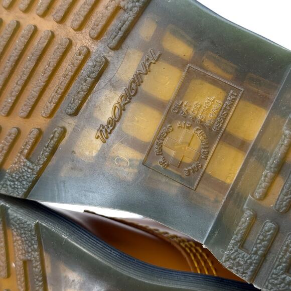 Dr. Martens 27139 Pumpkin Orange Smooth Leather Combat Boot Women's US 5 M 6 L - Picture 8 of 11